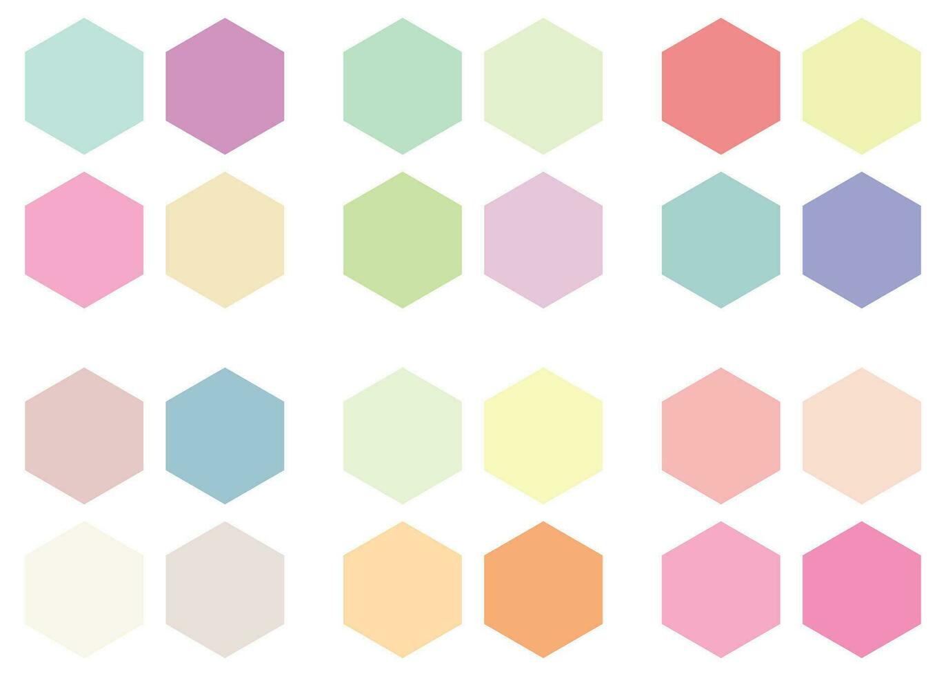 Abstract Colored Palette Guide. Pastel color set. RGB color. vector