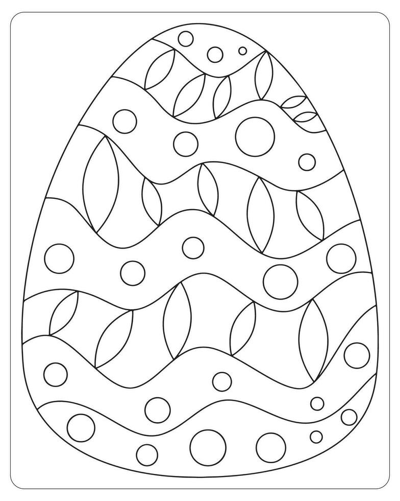 Easter Egg Coloring pages for kids, Easter Egg Vector