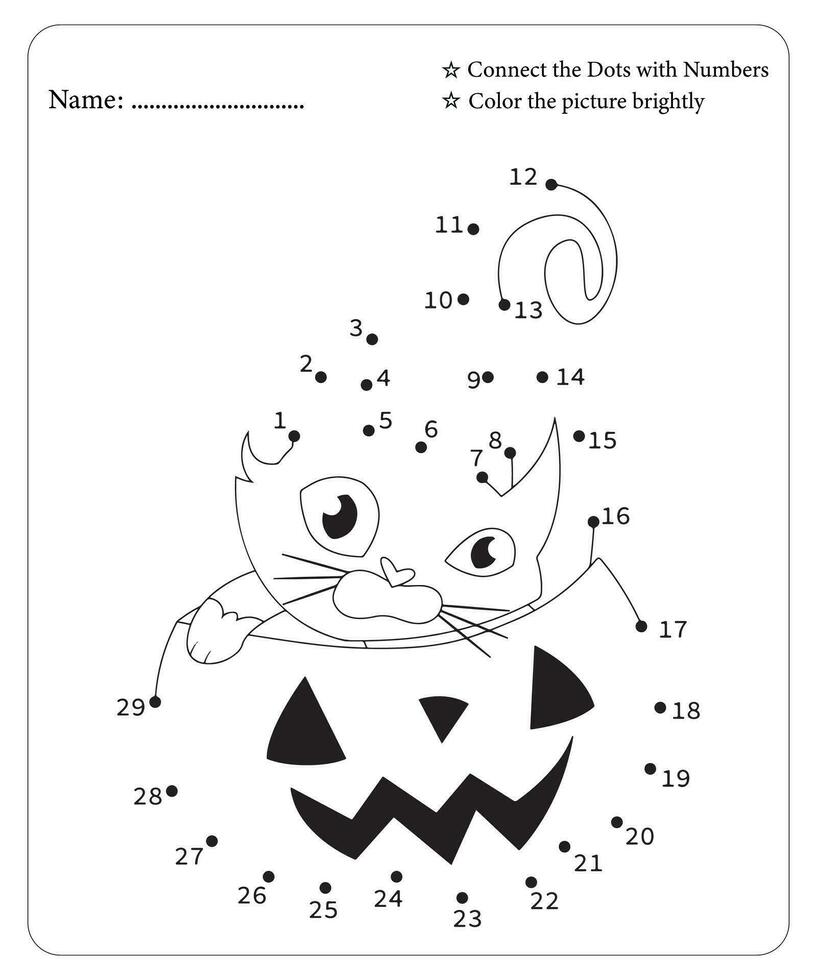 Halloween Dot To Dot Pages for kids Halloween Coloring Pages