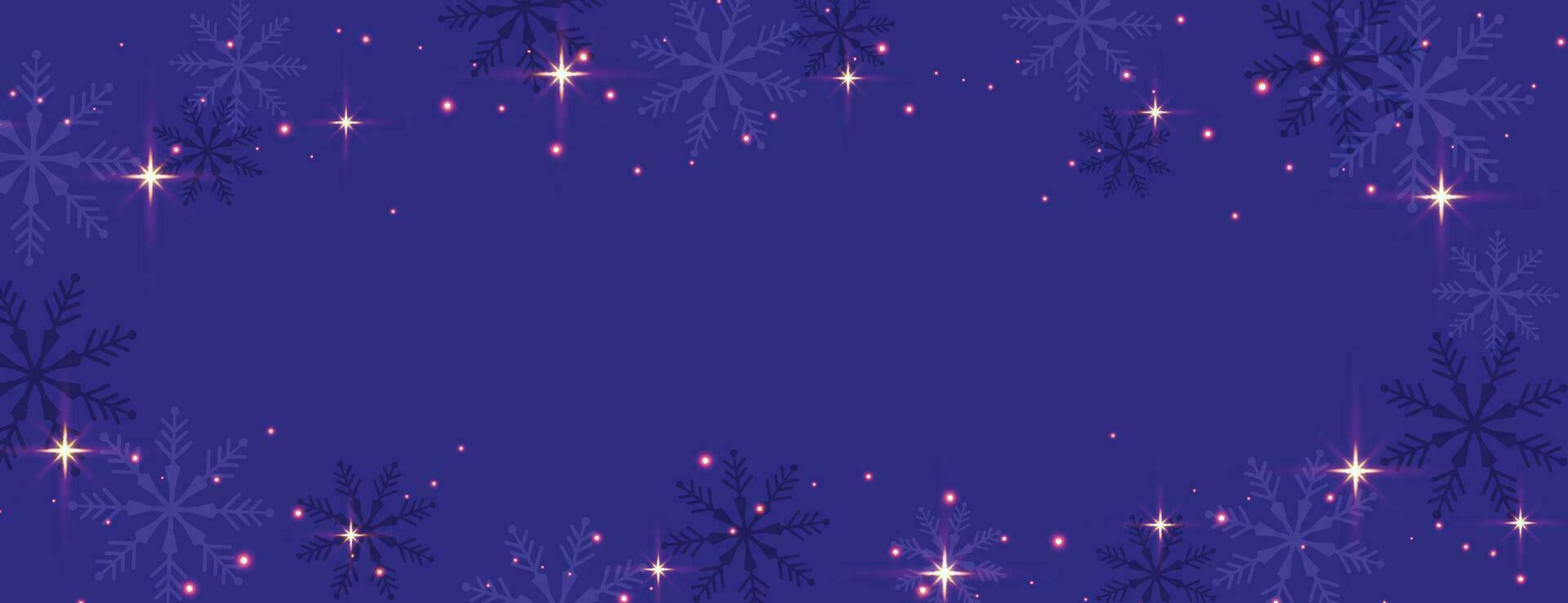 Winter season background, snowflakes on blue background vector