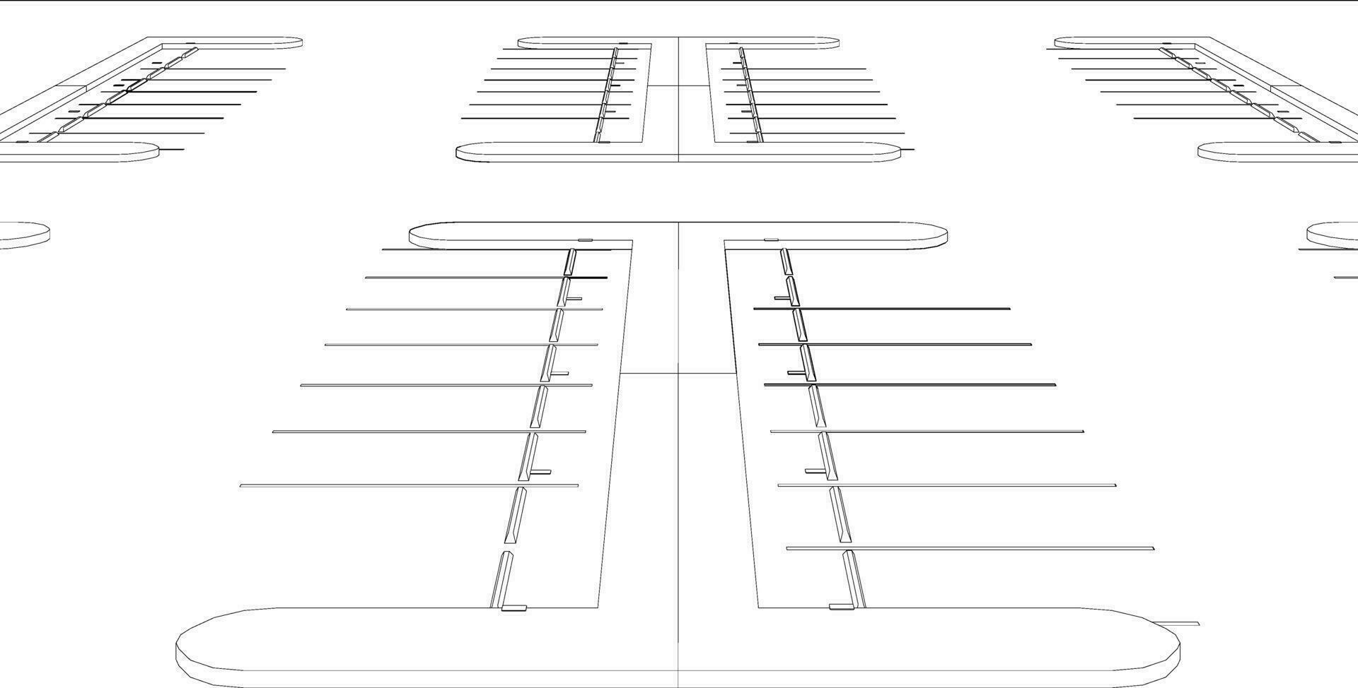 3D illustration of solar carport vector