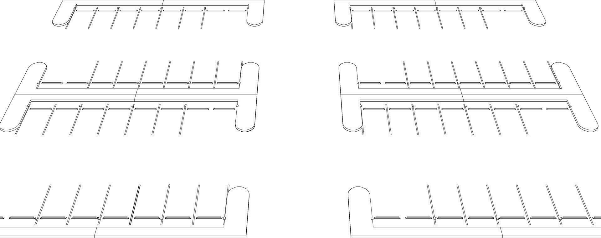 3D illustration of solar carport vector