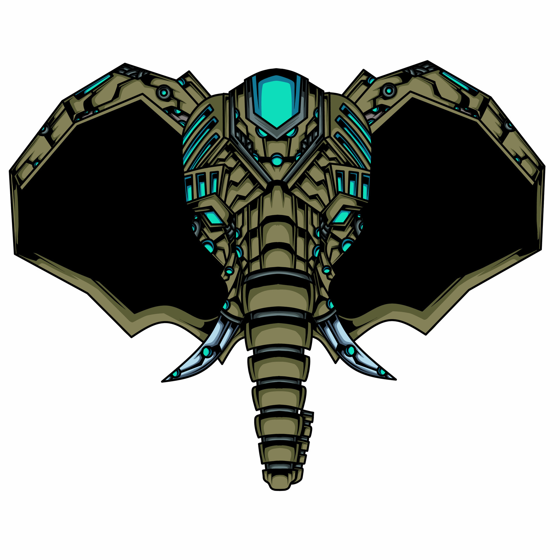 an illustration of a robot elephant head 27192534 Vector Art at Vecteezy