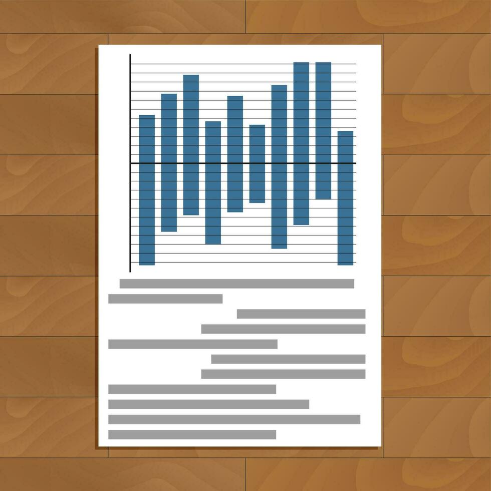 Business forecast for year. Marketing chart development, vector illustration