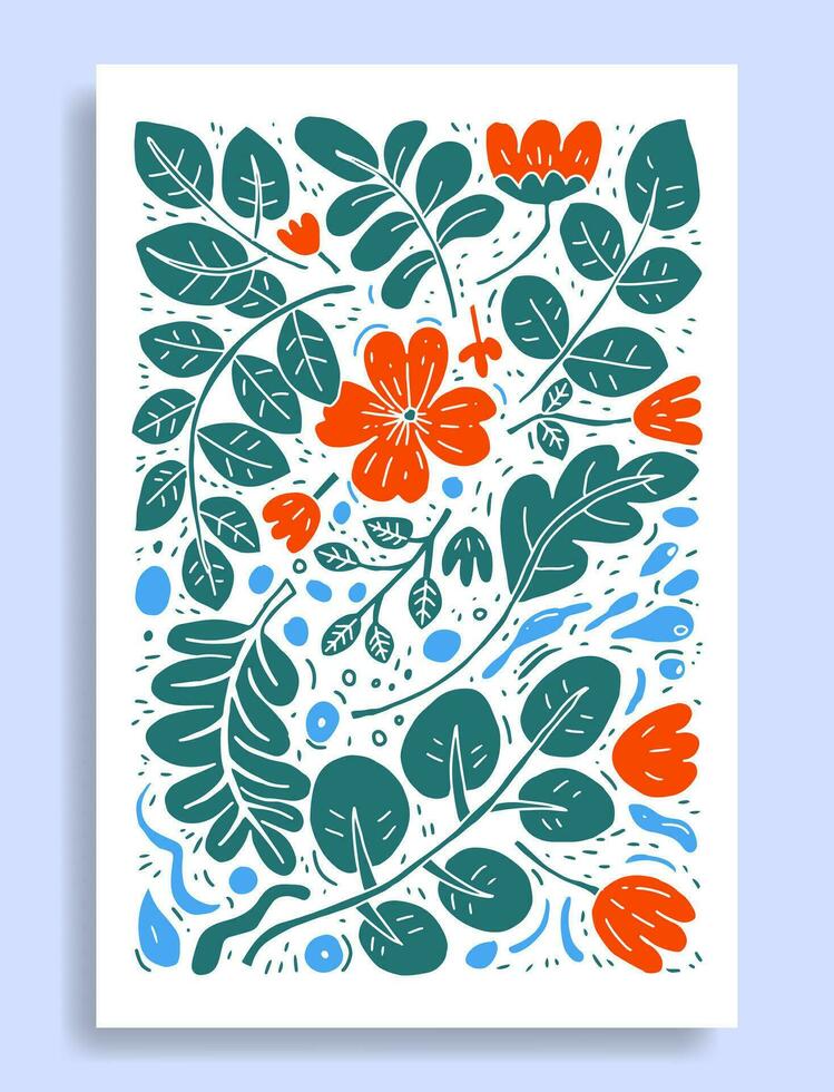 botanical art, suitable for wall art, book covers, book marks or thanks cards vector