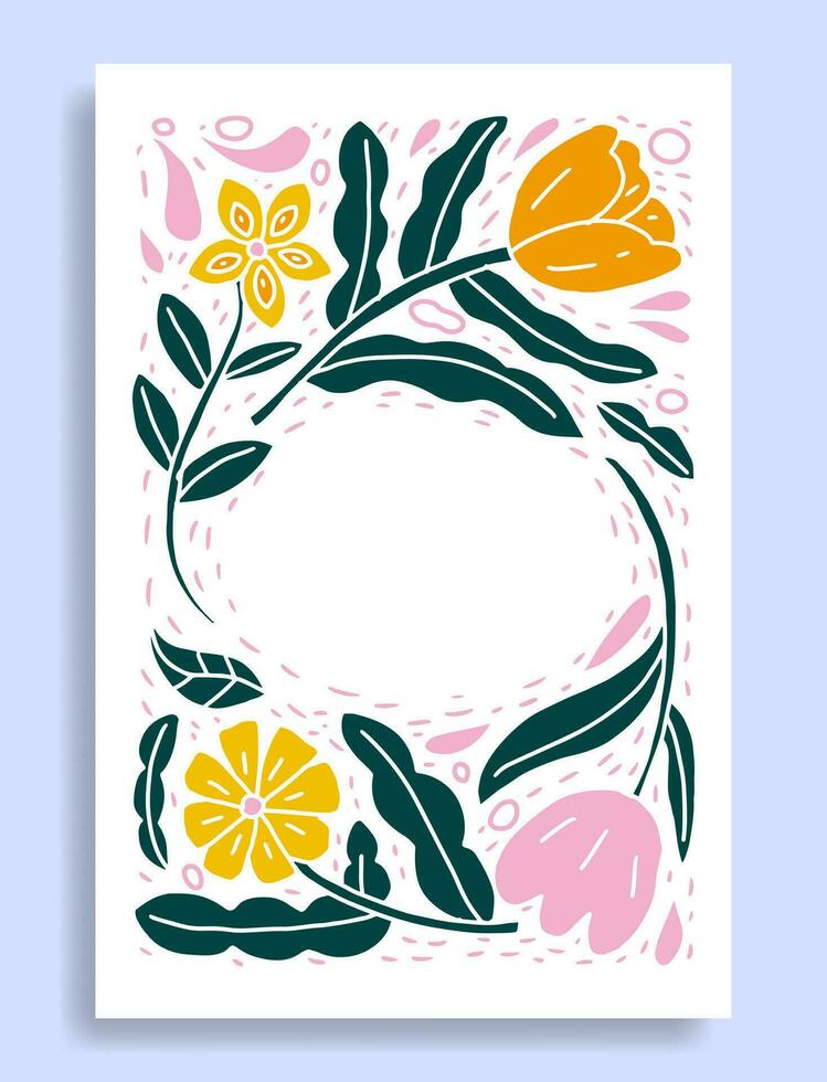 botanical art, suitable for wall art, book covers, book marks or thanks cards vector