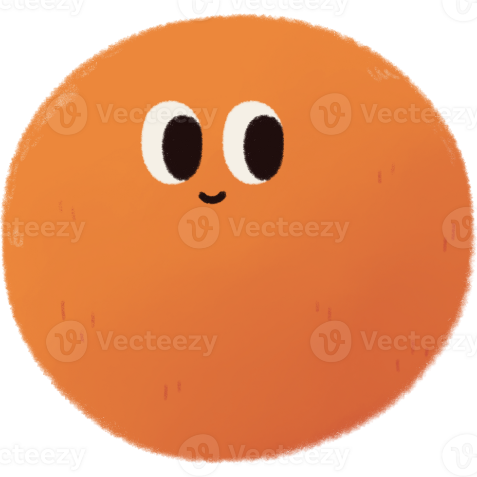 Colorful Round Smile Face png