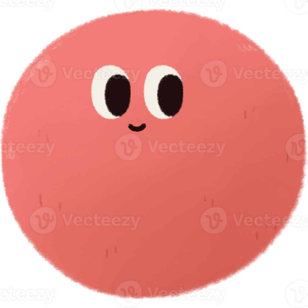 Colorful Round Smile Face png