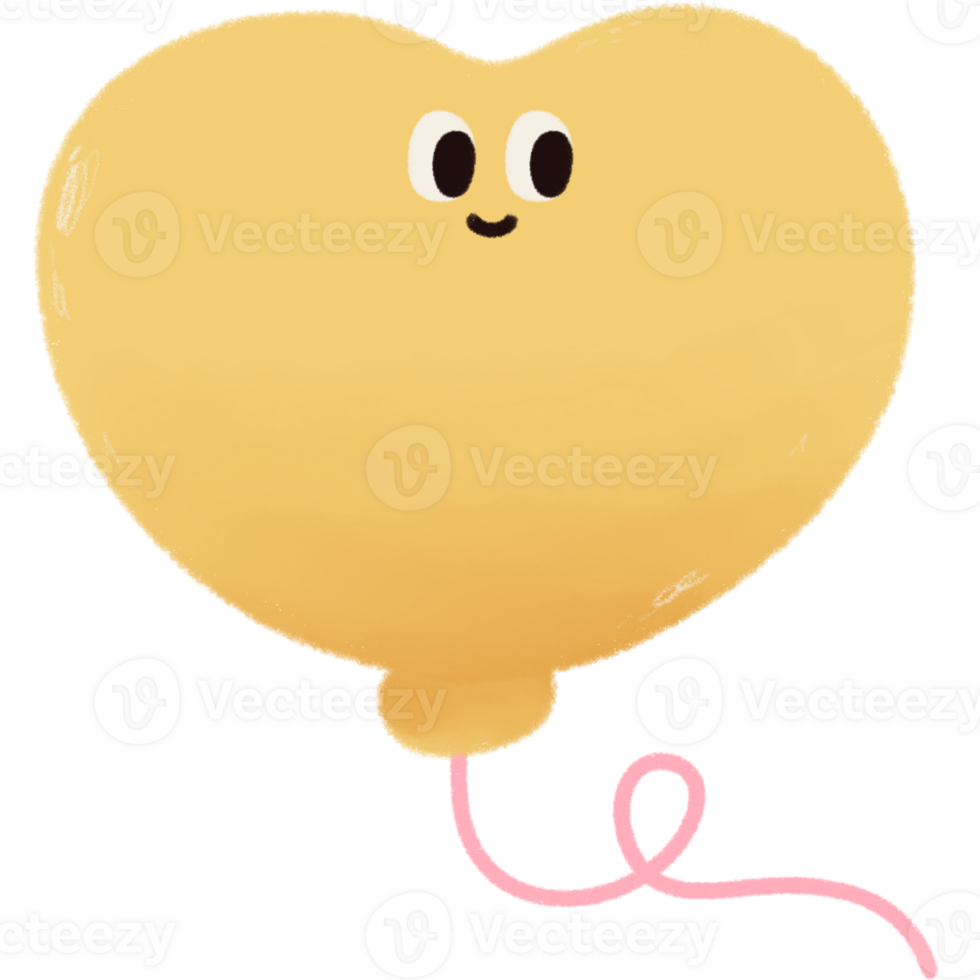 coloré ballon avec sourire visage png