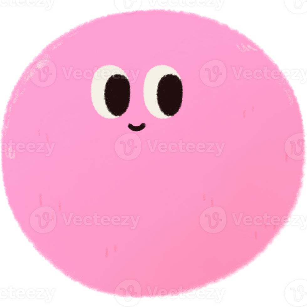 Colorful Round Smile Face png