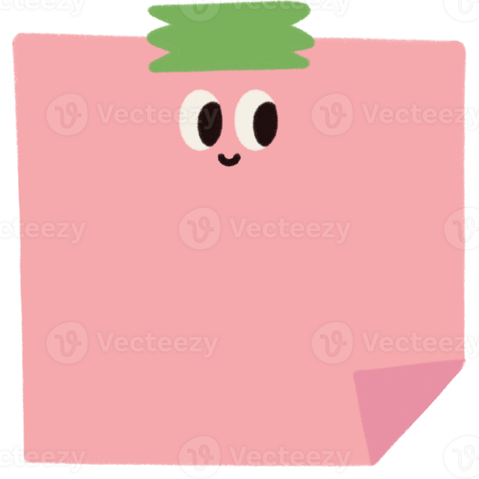 Memo note memo with smile face png