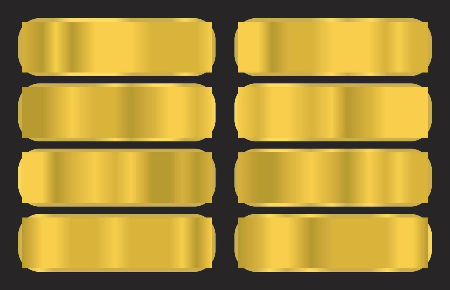 golden metal pallete on a black background vector