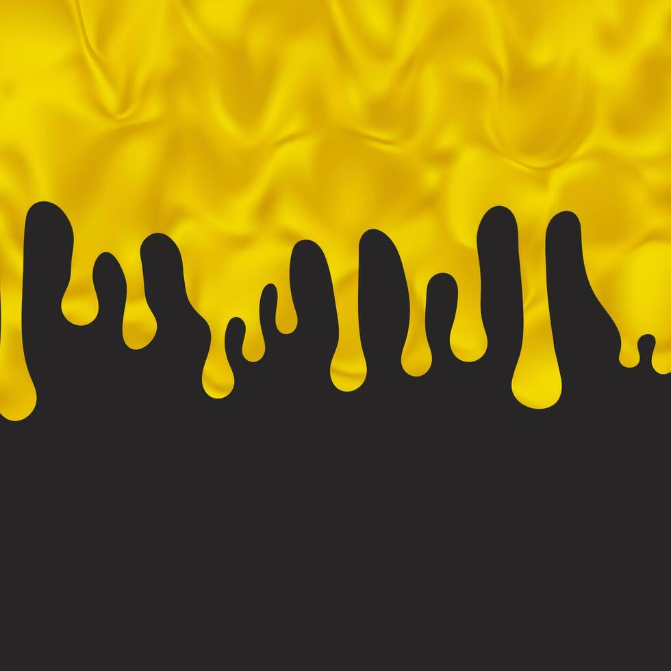 a black and yellow background with a liquid dripping down it vector