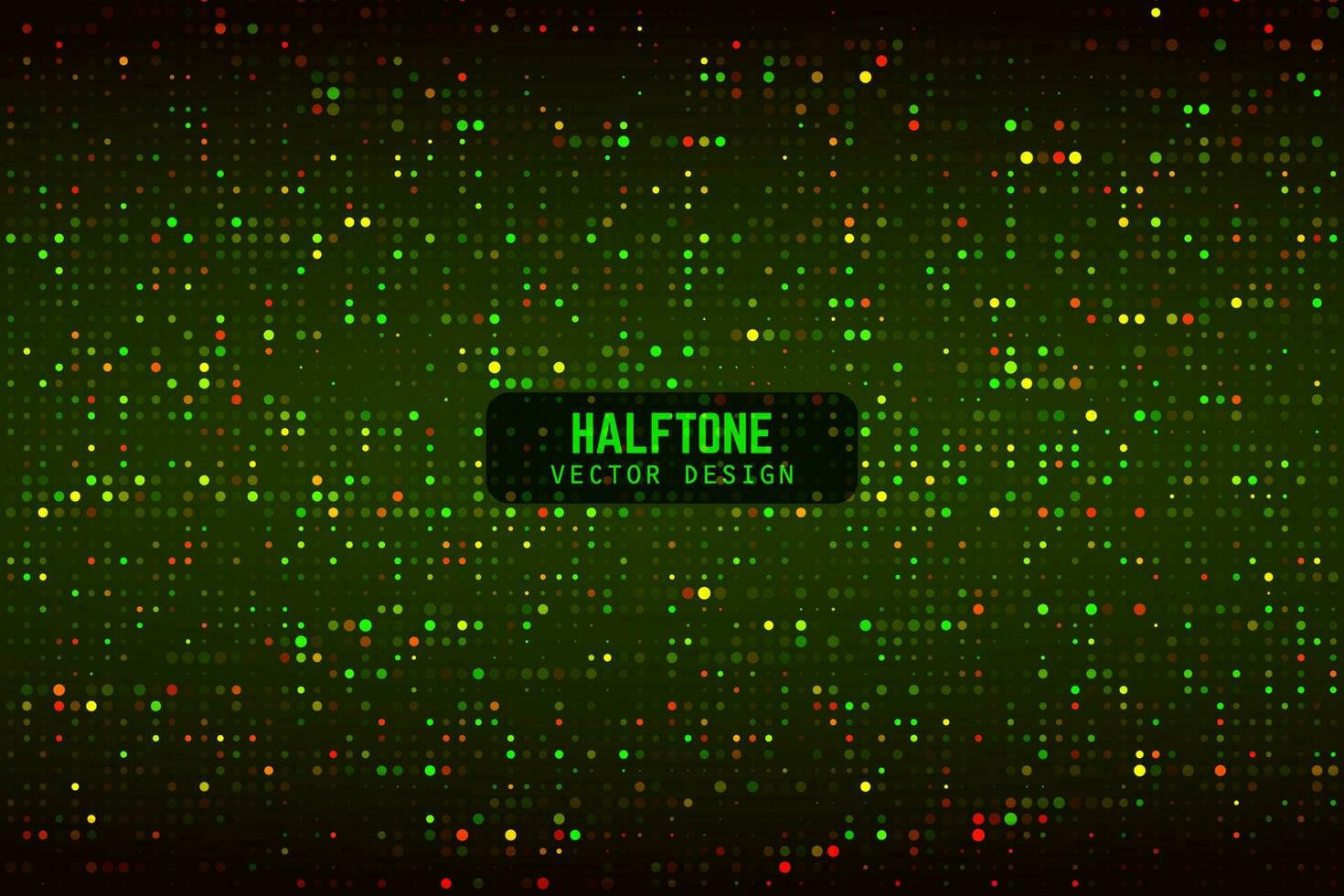 halftone pattern background with green and red dots vector