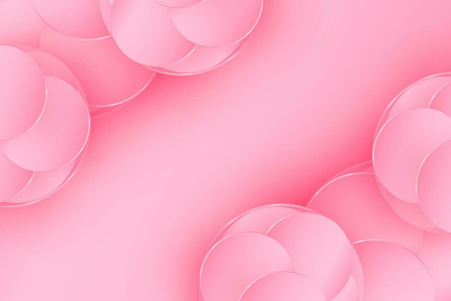 a pink background with many circles vector