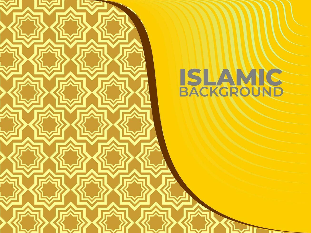 Islamic design greeting card background template with ornamental detail of islamic art ornament. Vector illustration