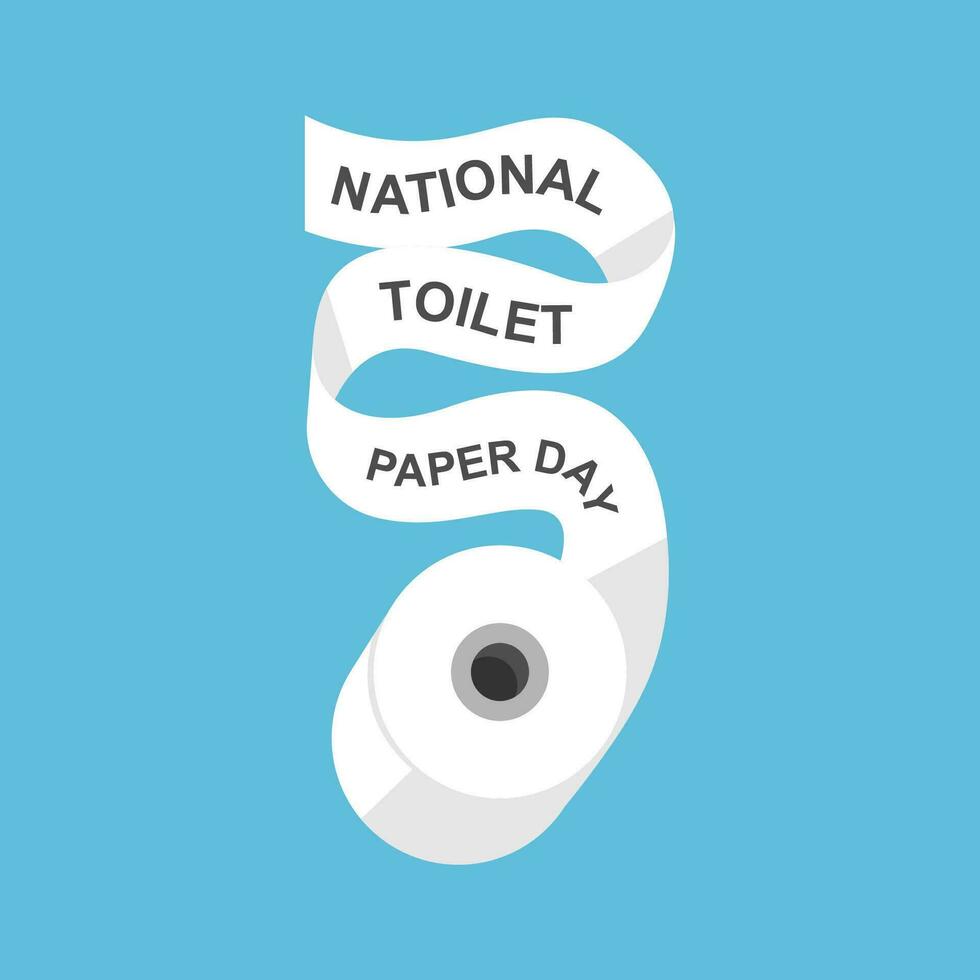 national toilet paper day vector illustration