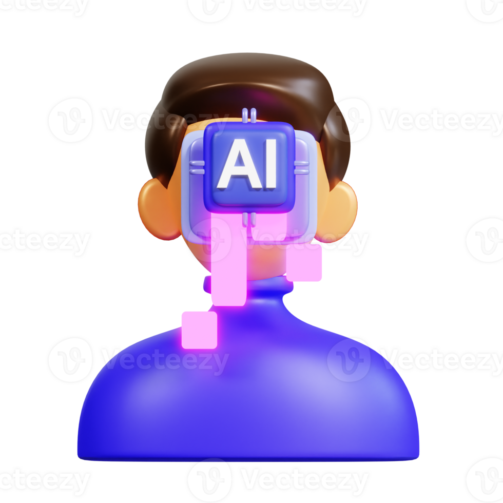 Artificial Intelligence 3D Icon png