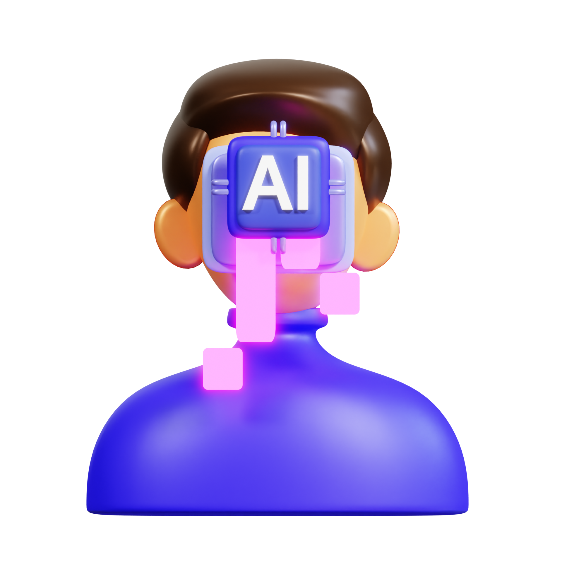 Artificial Intelligence 3D Icon 27193099 PNG