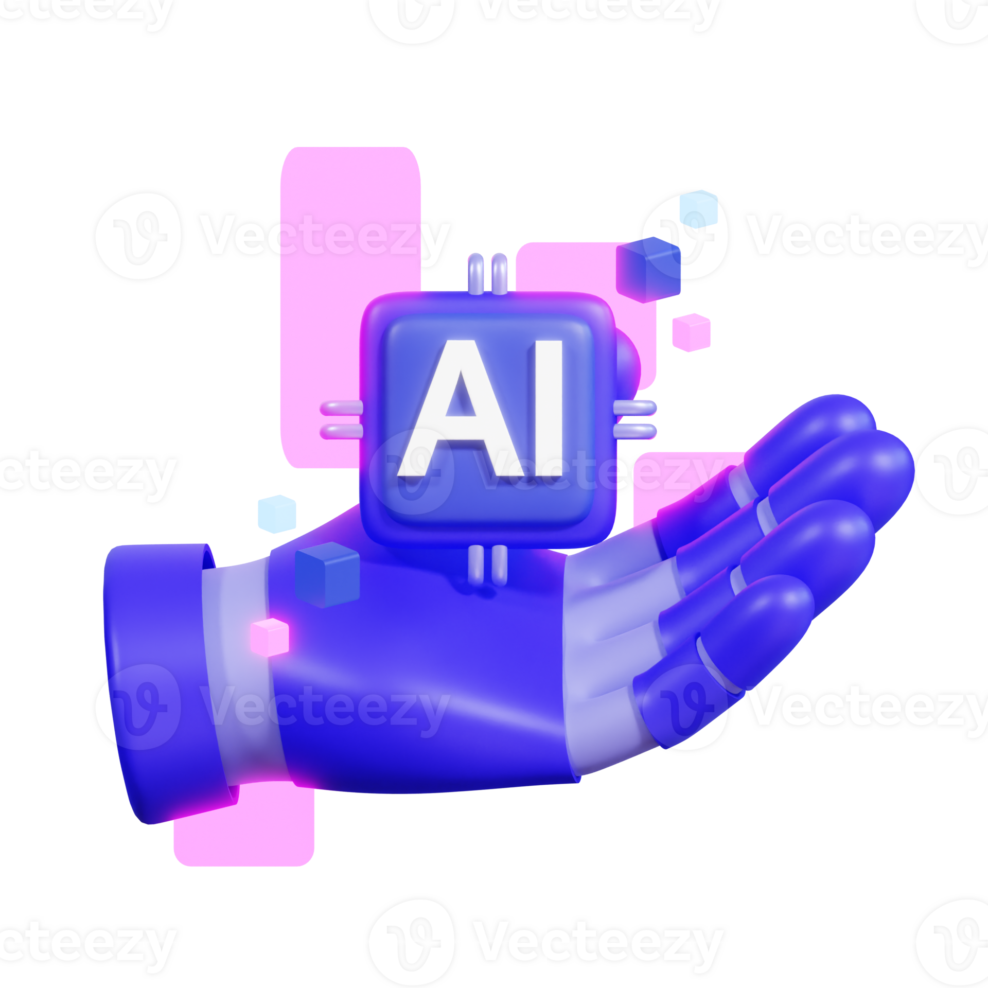 Artificial Intelligence 3D Icon 27193109 PNG