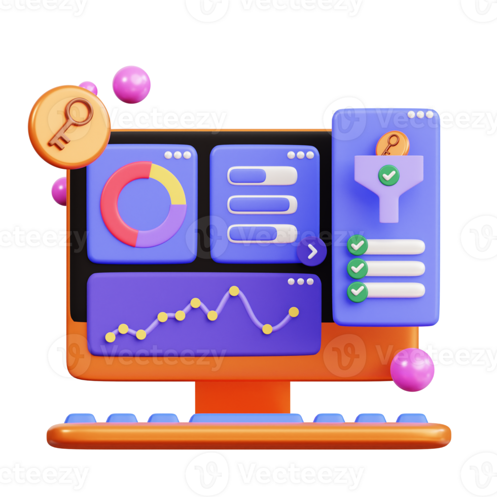 SEO Interface 3D Illustration png