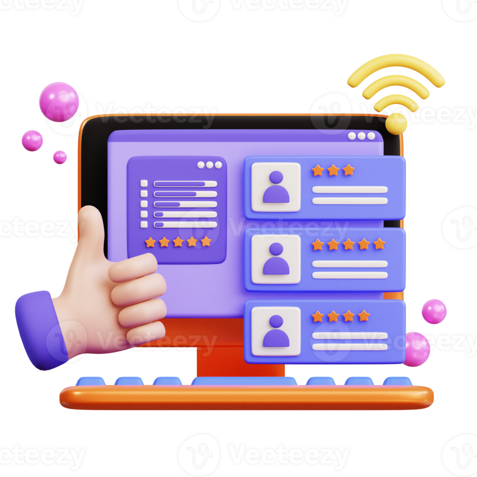SEO Interface 3D Illustration png