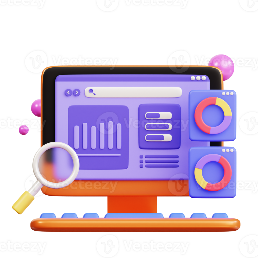 SEO Interface 3D Illustration png