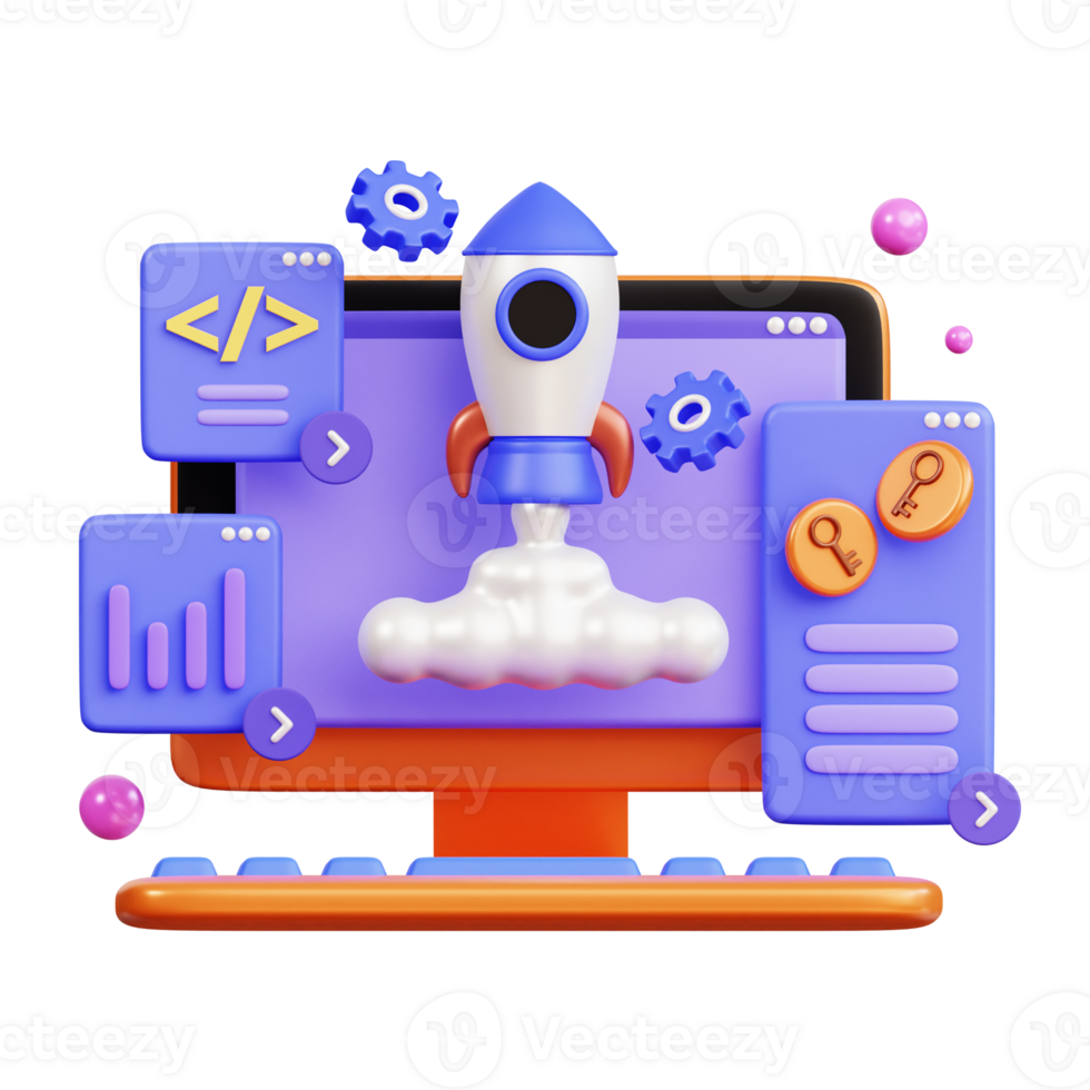 SEO Interface 3D Illustration png