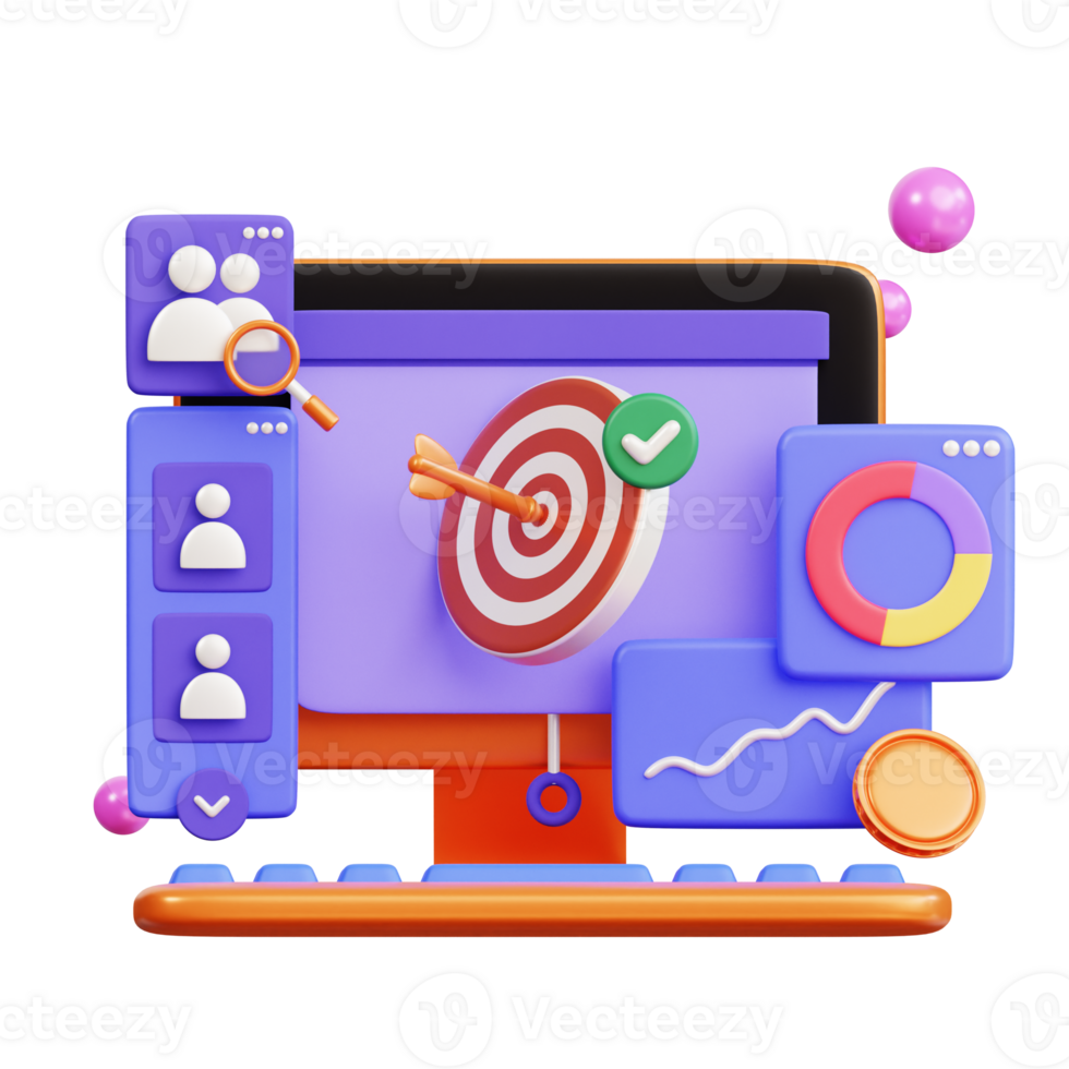 SEO Interface 3D Illustration png