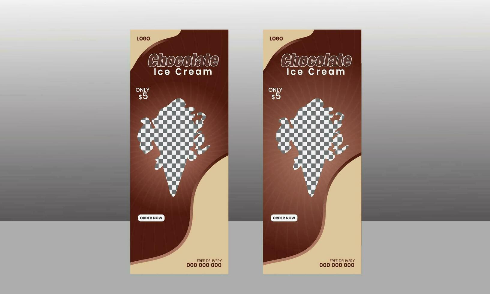 Special Chocolate ice cream social media post design and facebook  banner design vector