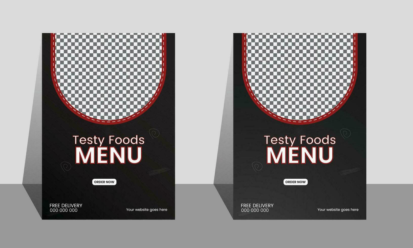 Delicious testy food  menu social media banner post template vector