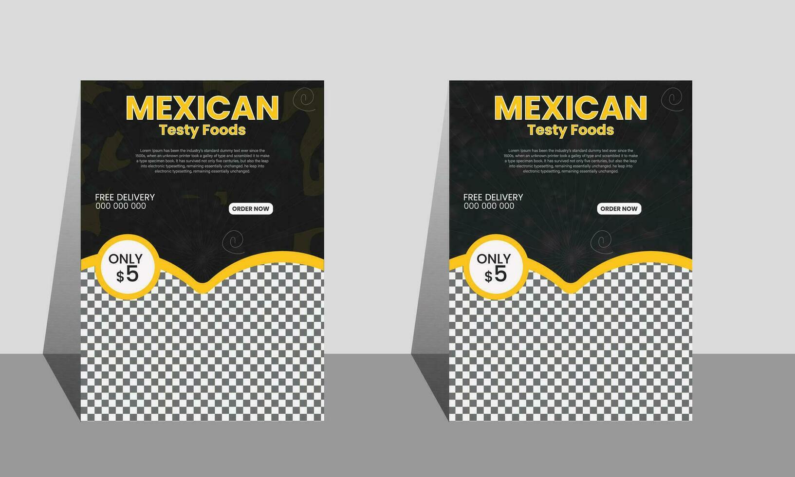 mexicano comida diseño restaurante modelo. vector