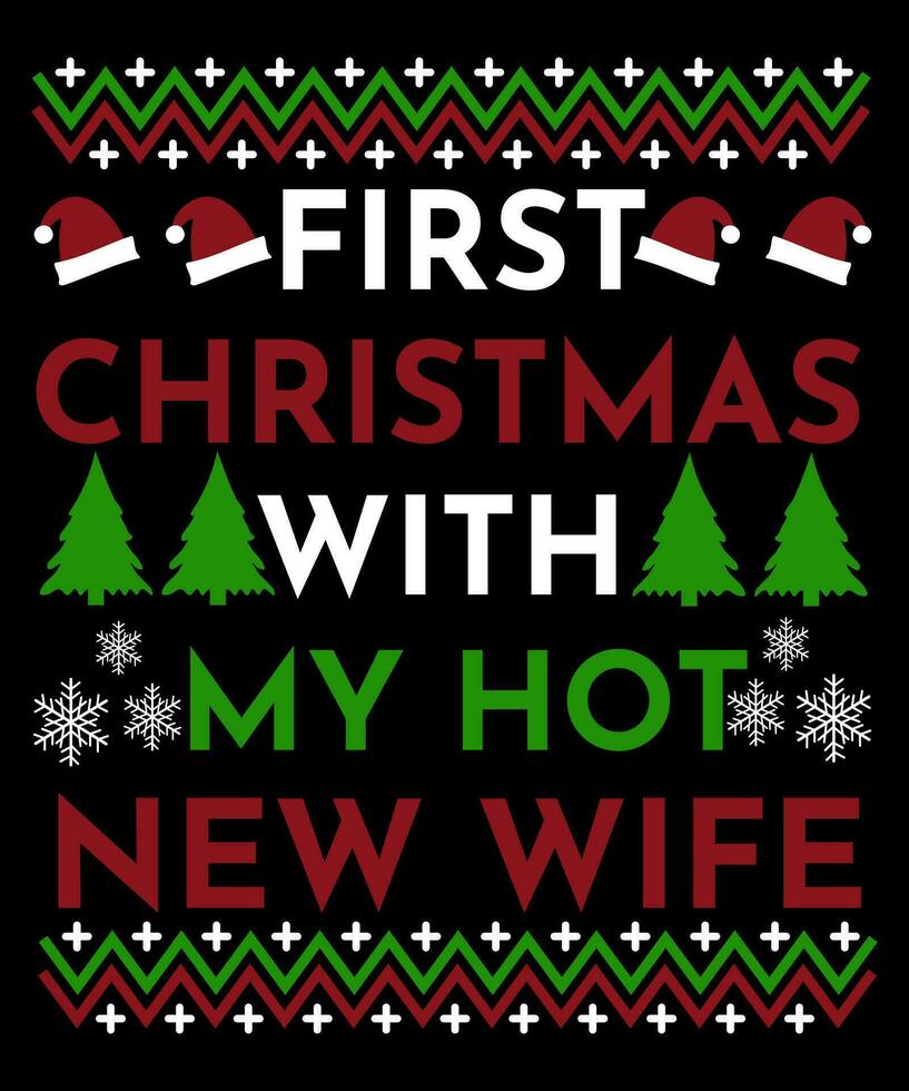 First Christmas with my hot new wife vector