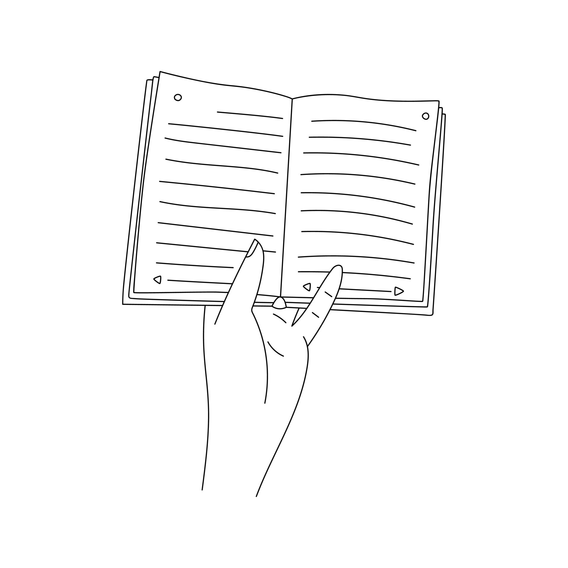 https://static.vecteezy.com/system/resources/previews/027/193/264/original/first-person-perspective-a-hand-holding-an-open-paper-book-the-process-of-reading-studying-black-and-white-doodle-outline-illustration-isolated-on-a-white-background-vector.jpg