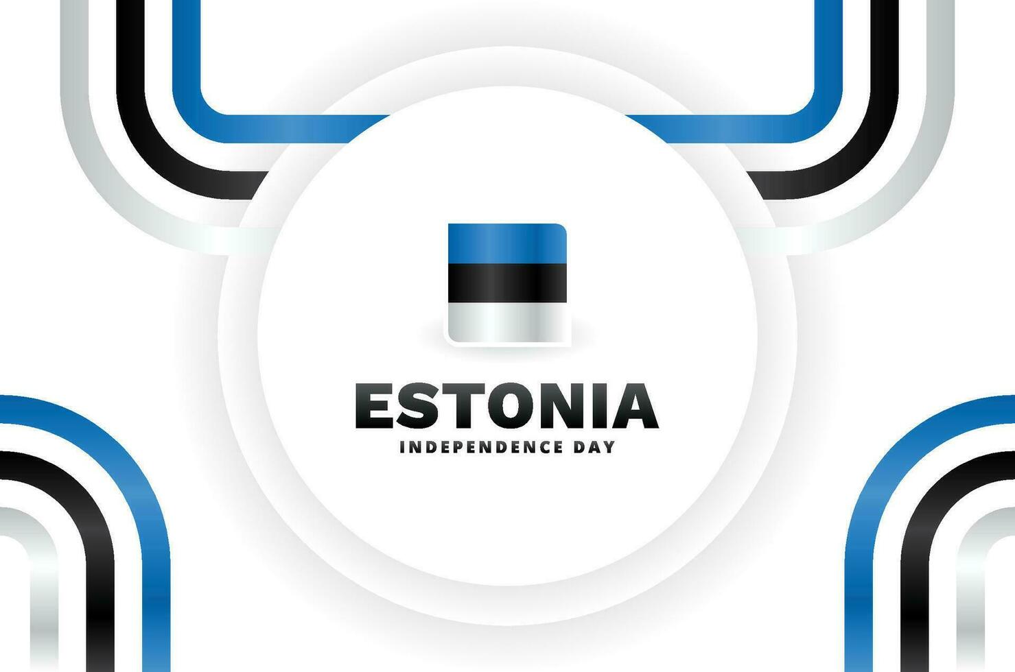 Estonia independencia día celebrar diseño vector