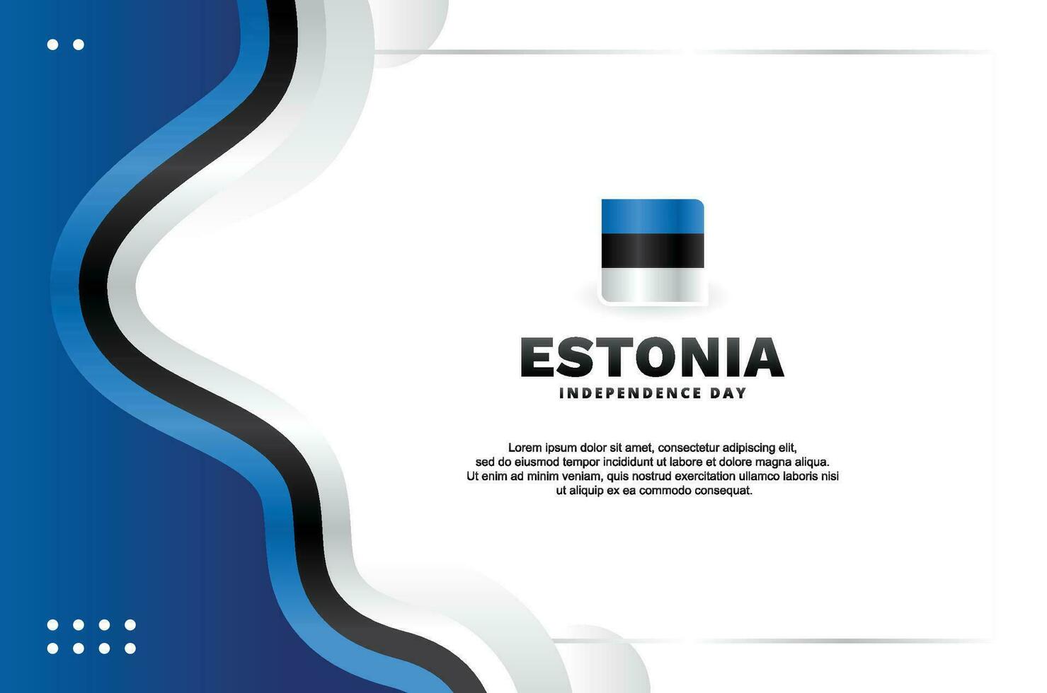 Estonia Independence Day Celebrate Design vector