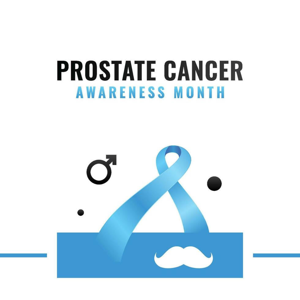 próstata cáncer conciencia mes diseño modelo vector