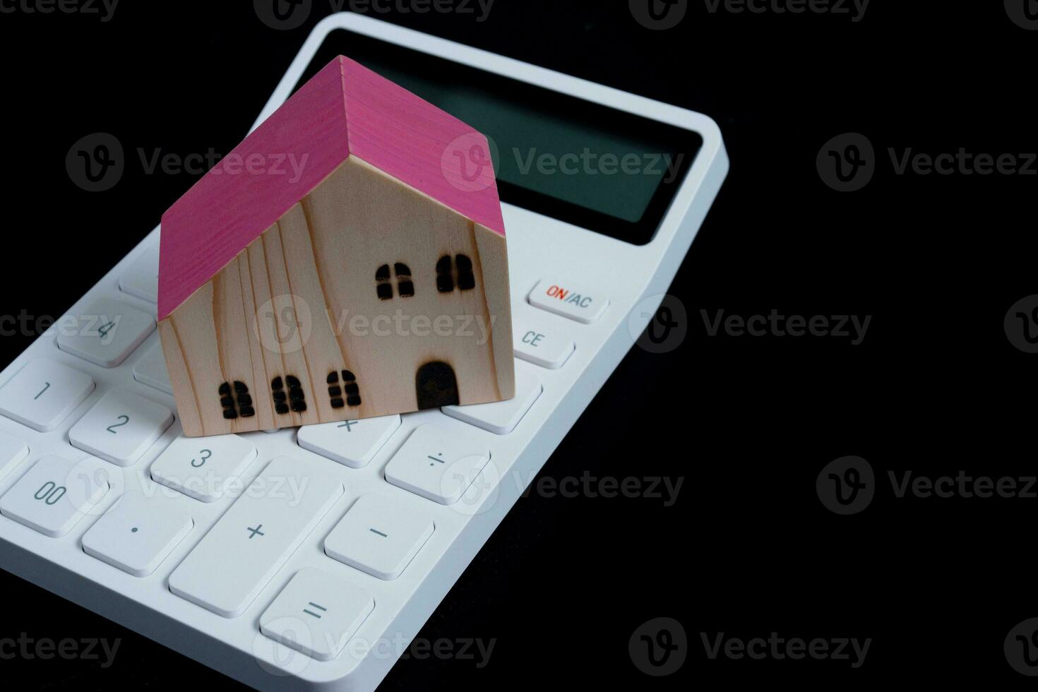Family house dream concept, while buying a house for loved ones. photo