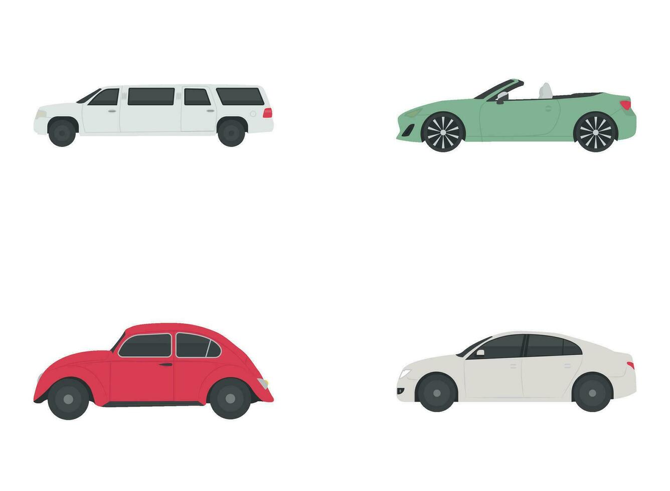 Set of Transport Flat Icons vector