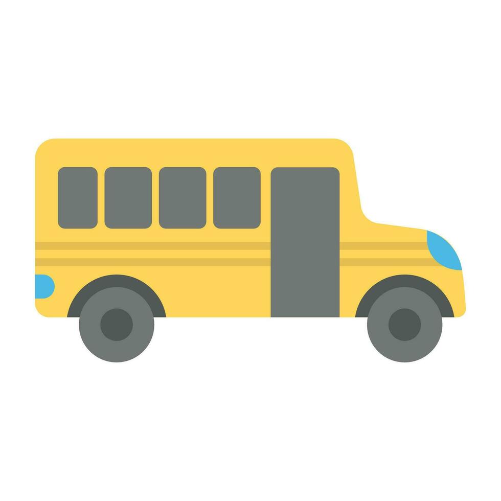 A road transport bus, school or passenger bus vector