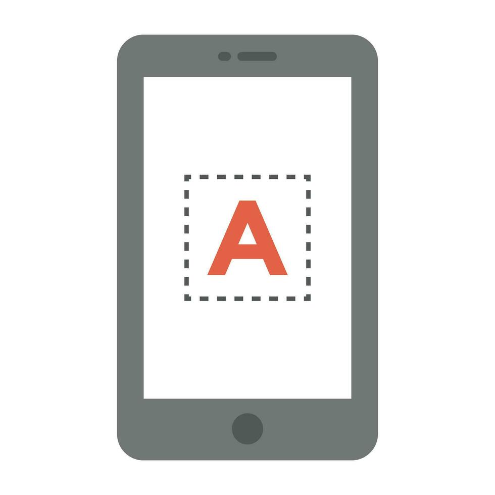 Flat icon design of android learning app vector