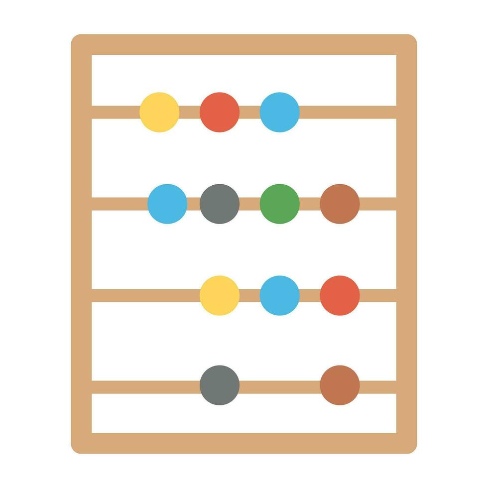 A calculating, mathematical frame, abacus vector