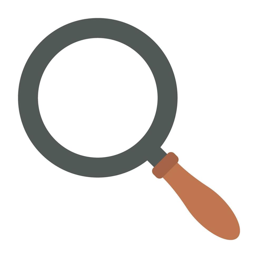 Magnifier flat icon design, search tool concept vector