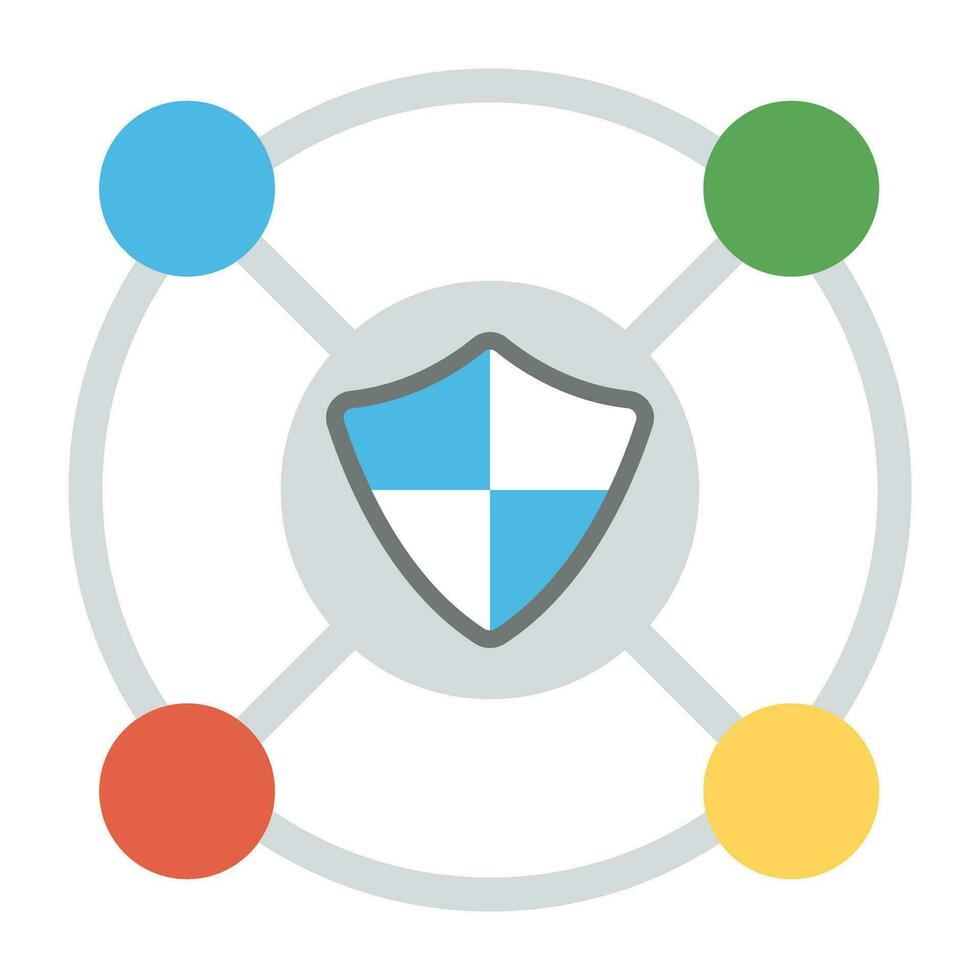 Network integrity representing network security concept vector