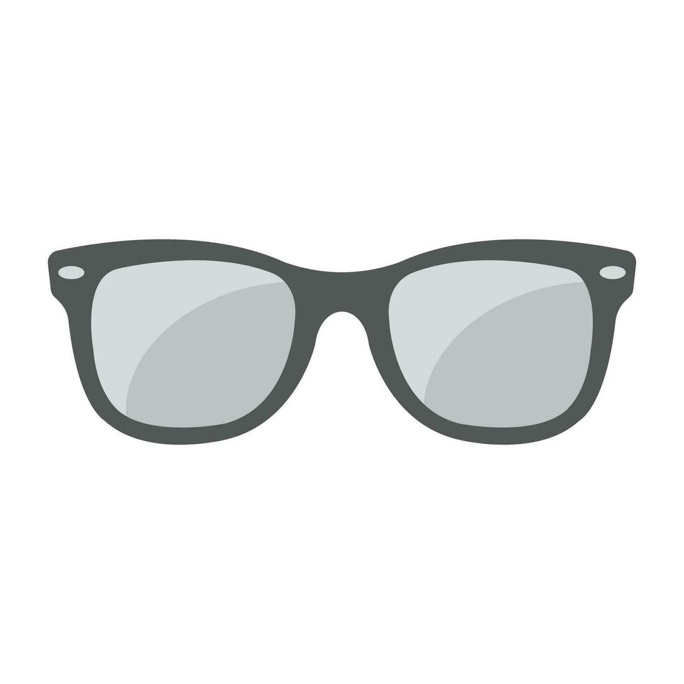 Solid icon design of eyeglasses vector