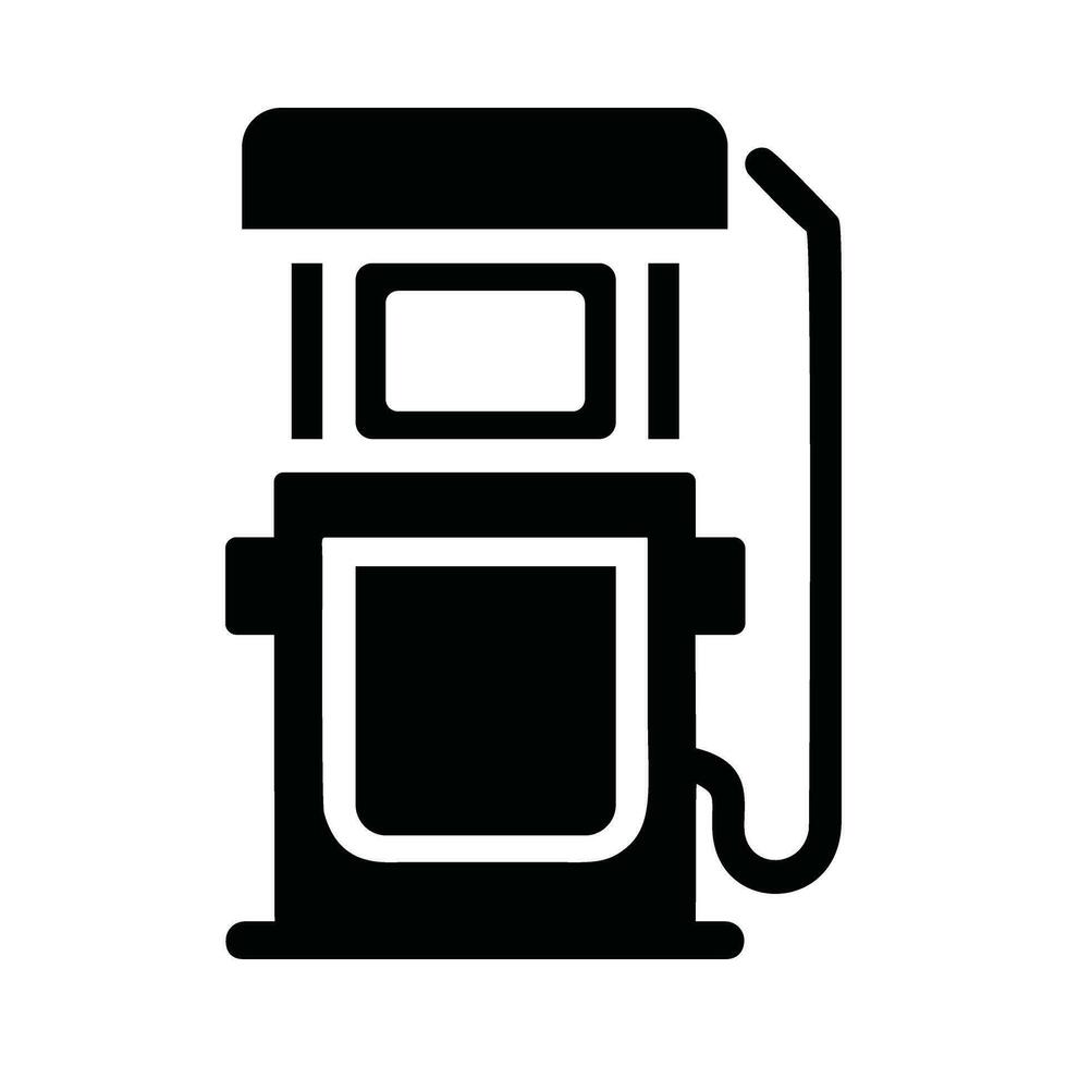gas estación icono silueta logo vector