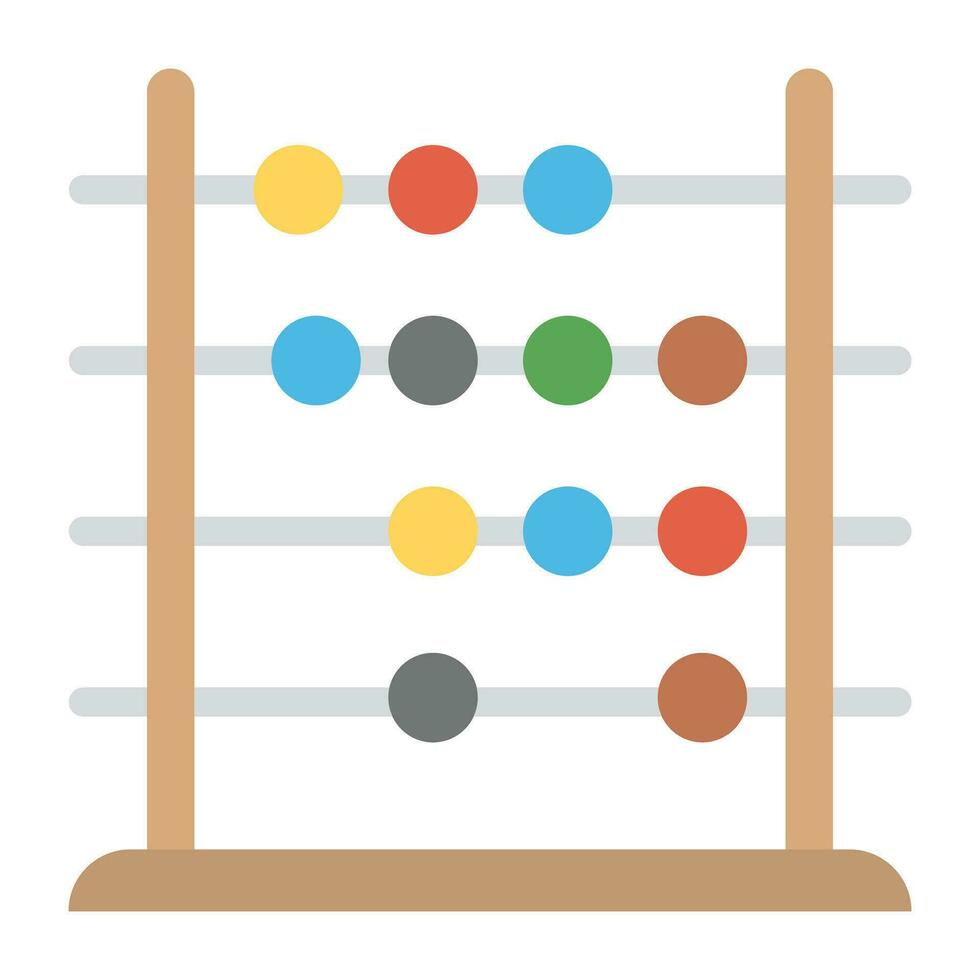 A calculating mathematical frame, abacus vector