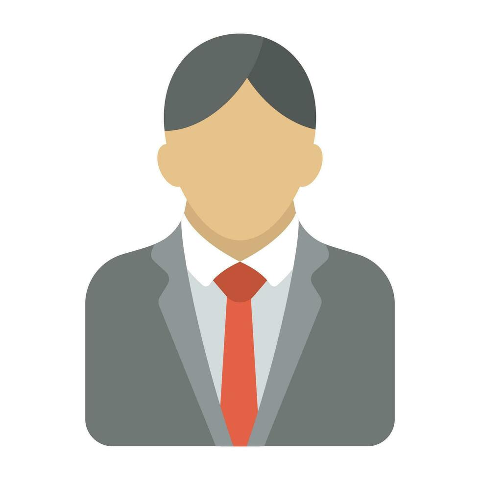 Flat icon design of a businessman vector