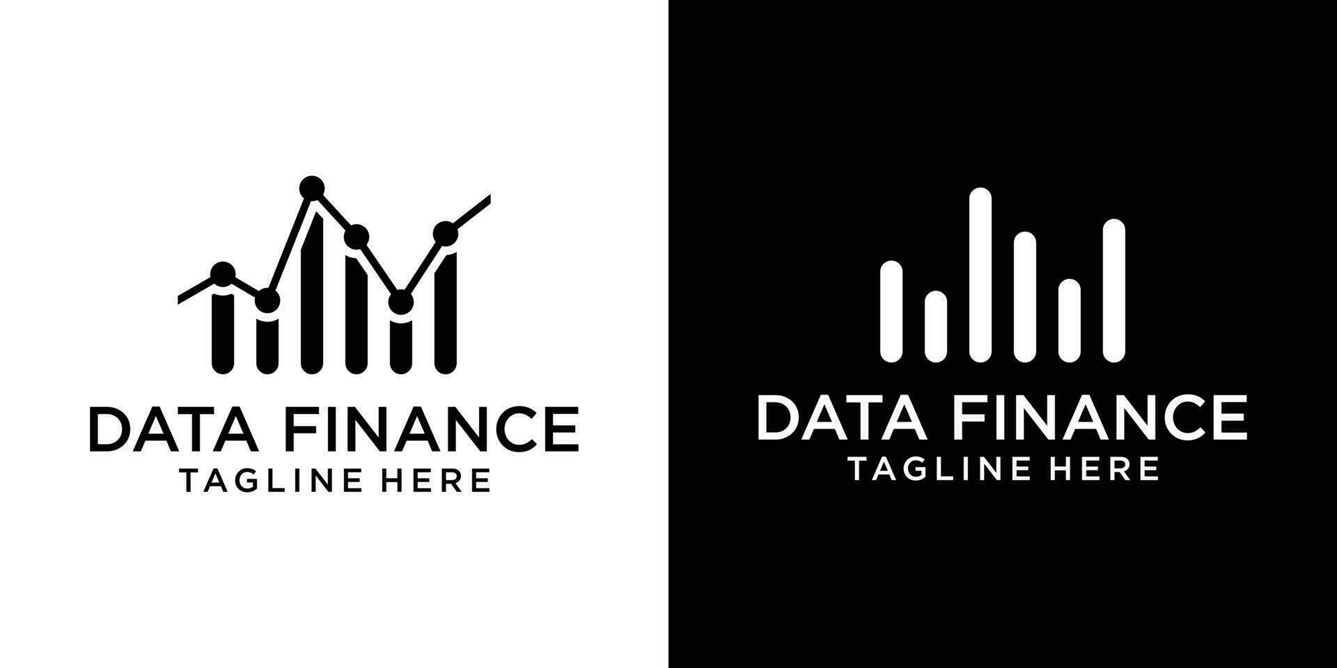 logo design financial bar marketing template vector
