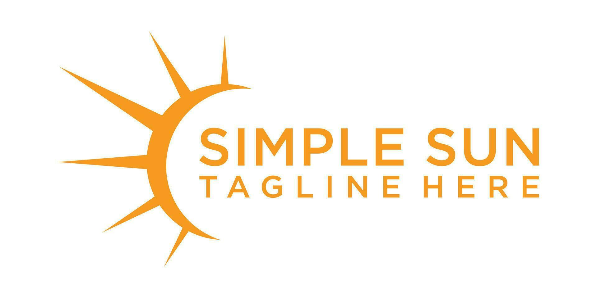 logo design simple creative sun vector illustration